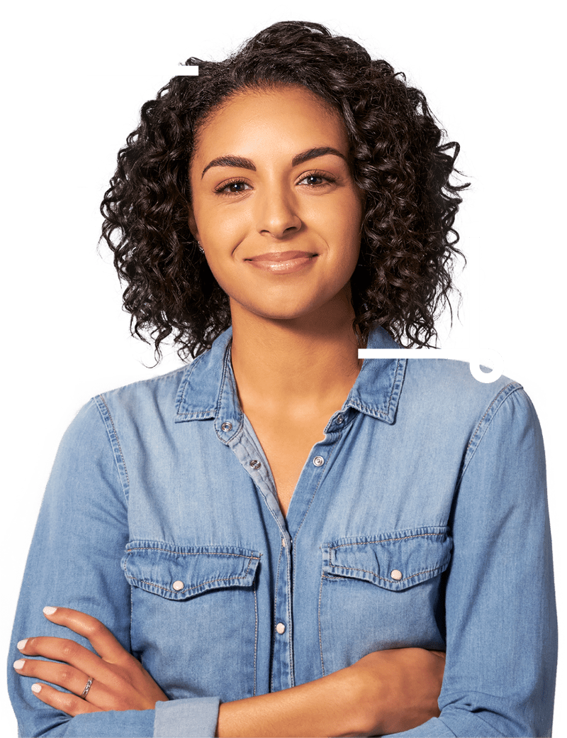 Young woman with a confident smile